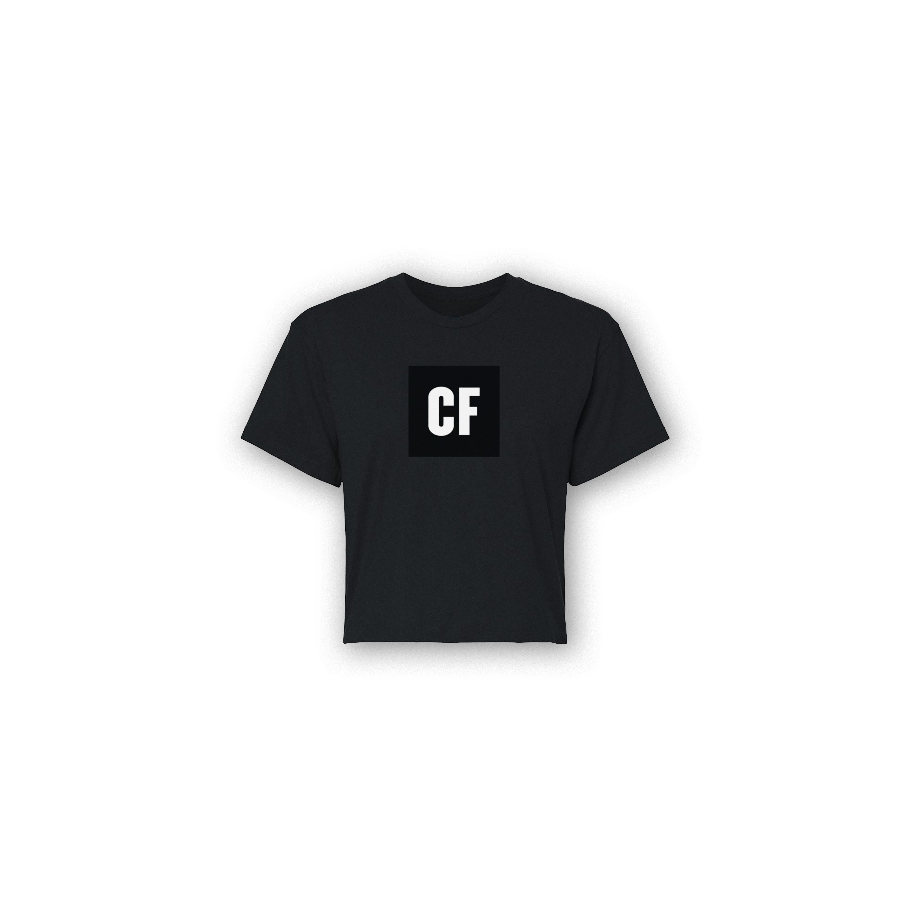 Women's CF Block Crop T-Shirt -  black