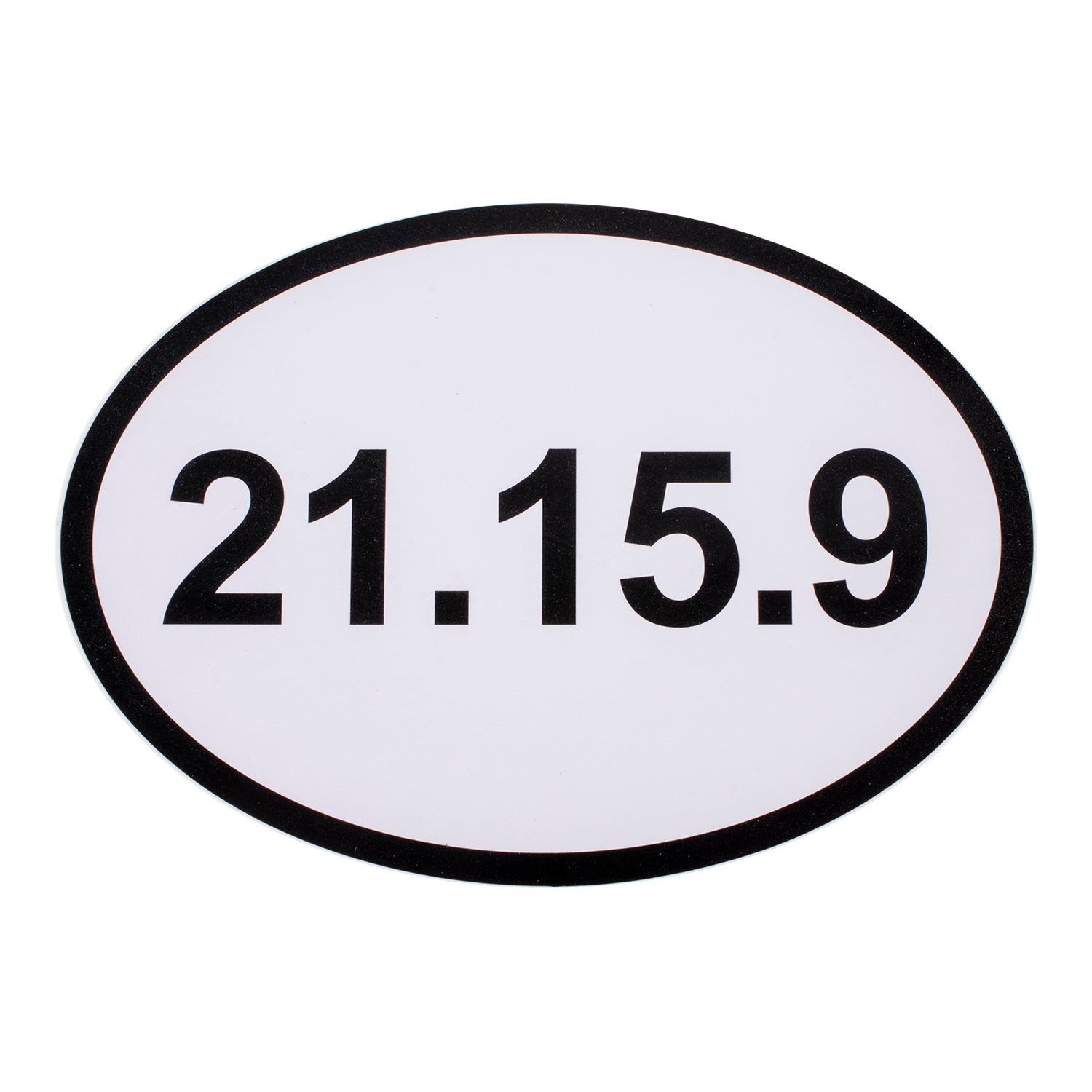 CrossFit 21.15.9 Oval Sticker -  white