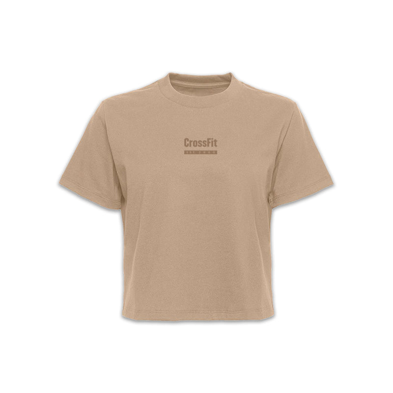 CrossFit Women's Heavyweight Boxy T-Shirt -  tan