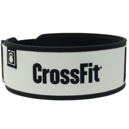 CrossFit White Weightlifting Belt - front view