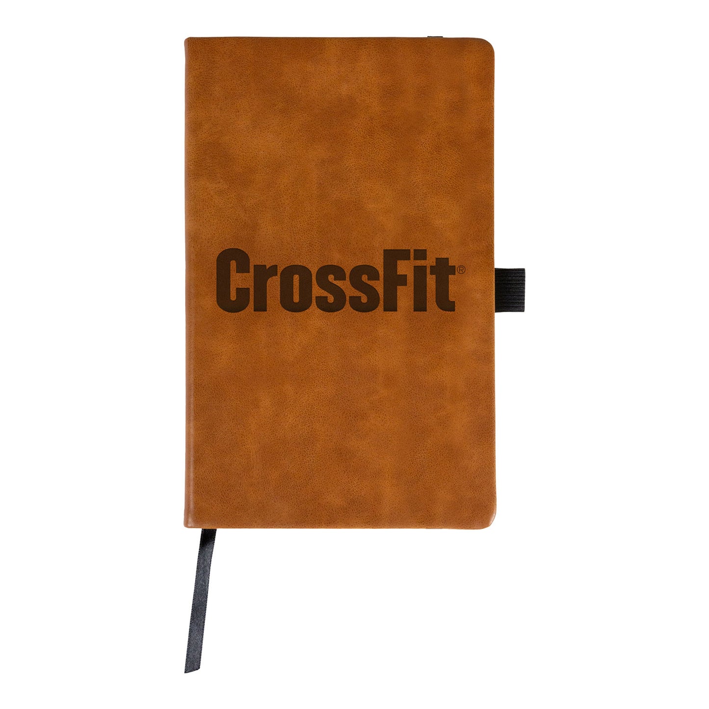 CrossFit 5.25" x 8.25 " Brown Laser Etched Notebook - front view