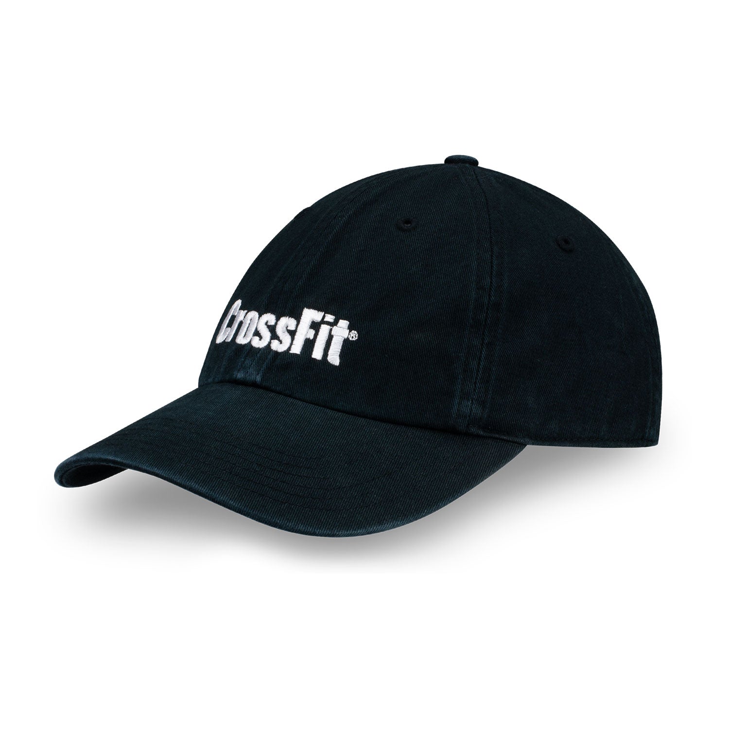 Adjustable CrossFit Chino Hat — Black - front view